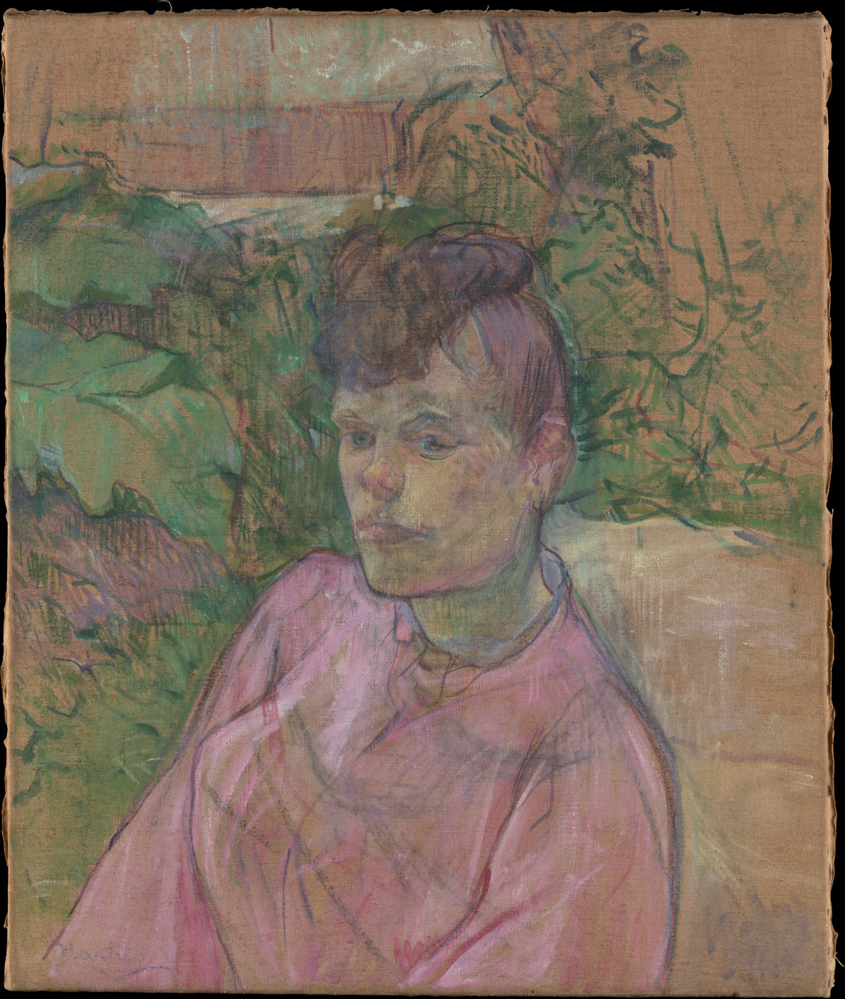 Femme dans le jardin de M. Forest de Toulouse-Lautrec (1889-1891), reproduction en affiche d'art