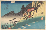 Reflets de la lune dans les rizières de Sarashina – Hiroshige