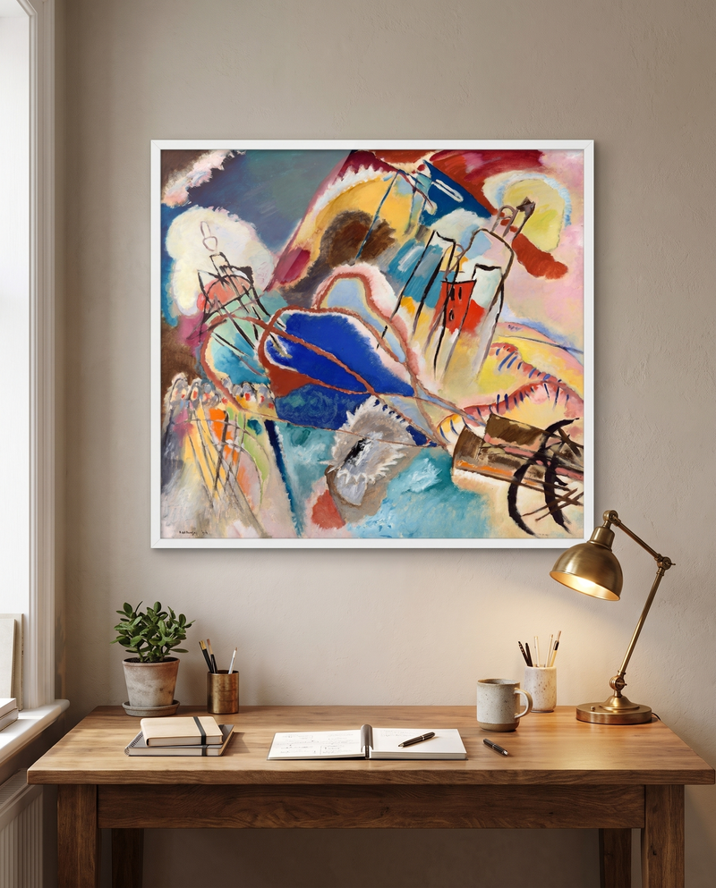 Improvisation n° 30 encadrée dans un bureau
